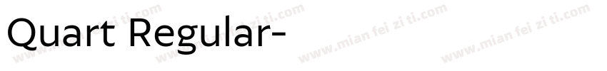 Quart Regular字体转换